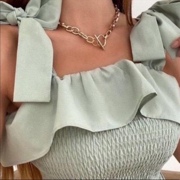 NEW GOLD CHUNKY CHAIN NECKLACE - Picture 3 of 4